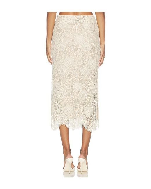 Lovers + Friends Natural Alessi Midi Skirt