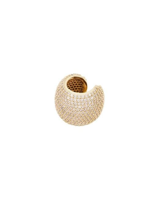 Ettika White Crystal Statement Chunky Ear Cuff