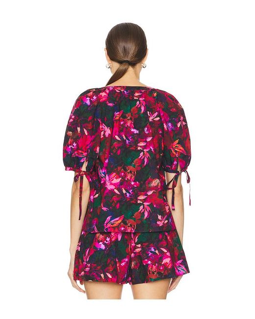 Ulla Johnson Red Vienne Blouse
