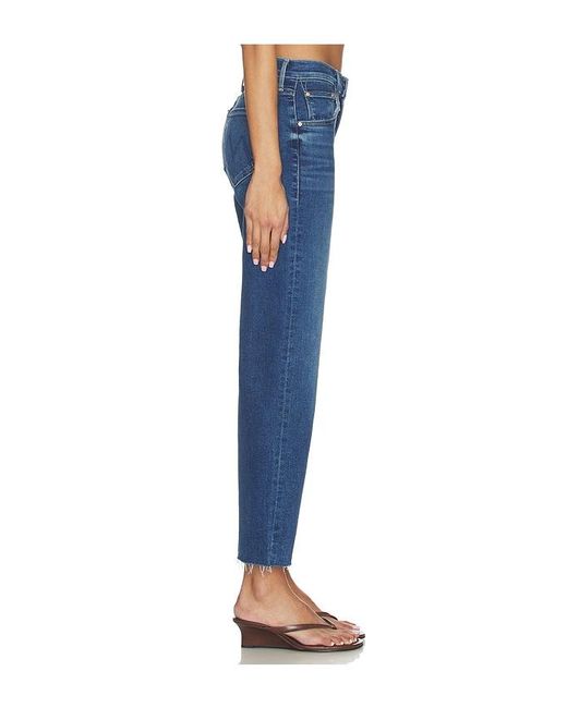 Mother Blue The Newbie Ankle Fray Jeans