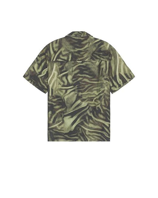 DIESEL Green Zebra Shirt for men
