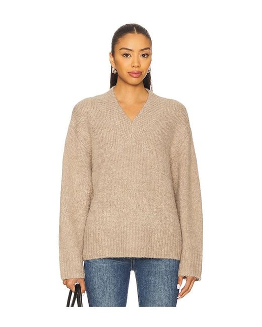 Pistola Natural Talia Chunky V-neck Long Sleeve Sweater