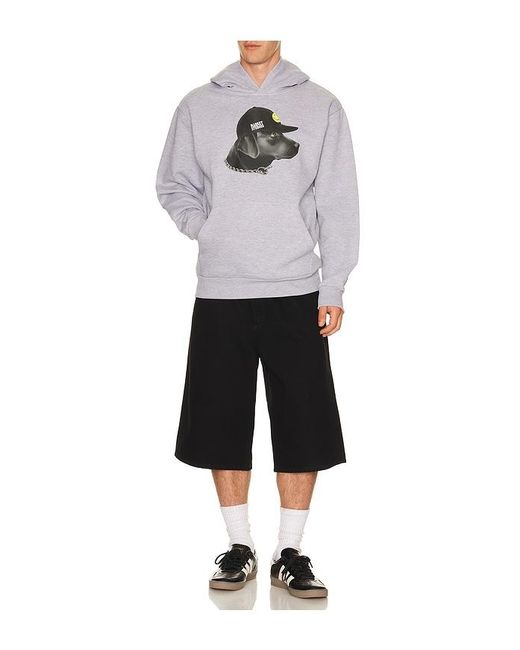 Market Gray Smiley Dog Got Style Hoodie for men