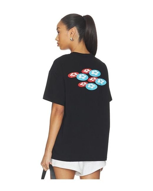 VANDY THE PINK Black Two Flower Tee for men