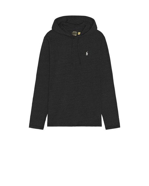 Polo Ralph Lauren Black Long Sleeve Hooded T-Shirt for men