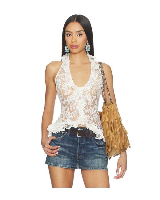 Lovers + Friends Blue Briella Top