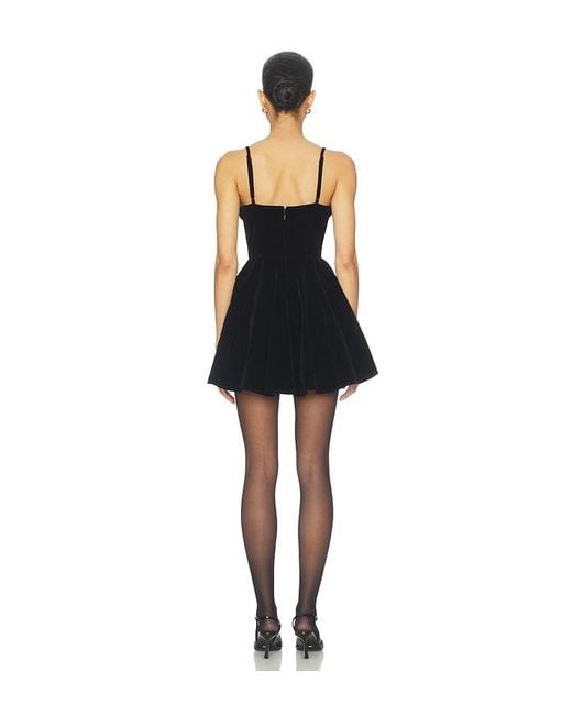 MORE TO COME Black Cleo Velvet Mini Dress