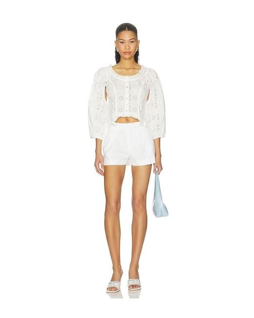 Sandy Liang White Palisade Top
