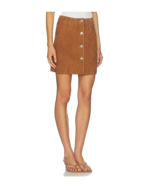 ALIGNE Brown Clemmie Suede Skirt