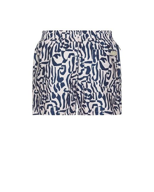 Oas Blue Marbling Swim Shorts for men