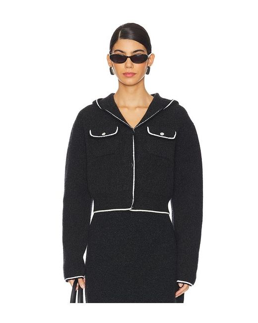 Theory Black Tweed Cardigan