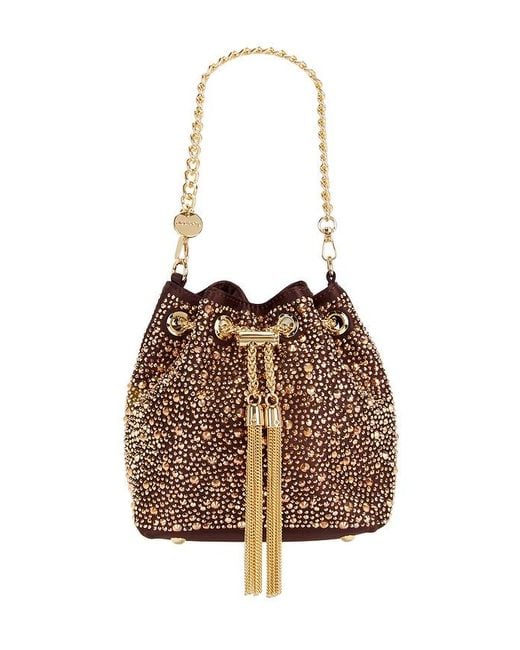 Olga Berg Brown Mika Crystal Pouch
