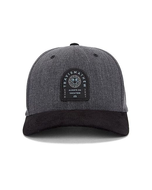 Travis Mathew Black Zero Hour Hat for men