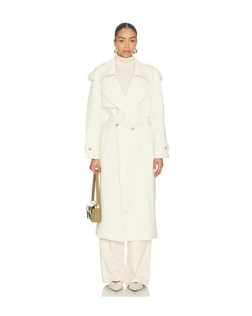 bubish White Dillon Trench Coat