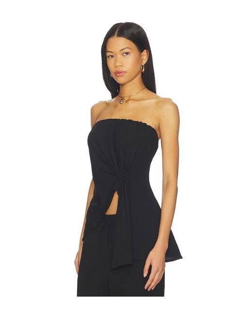 SOVERE Black Aine Top