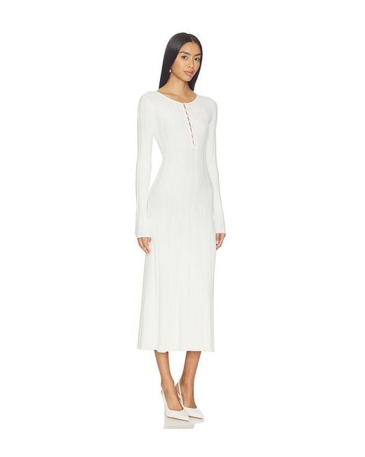 L'academie White 'Academie Wanda Knit Long Sleeve Dress