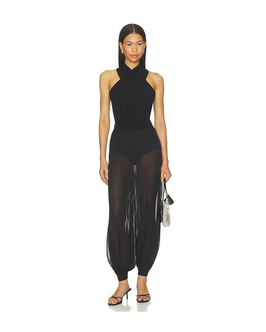Jonathan Simkhai Black Juno Halter Bodysuit