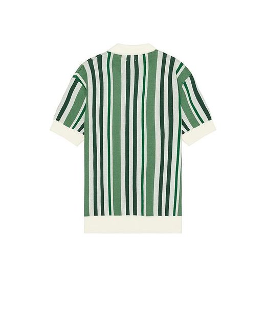 BOUND Green Knit Polo for men