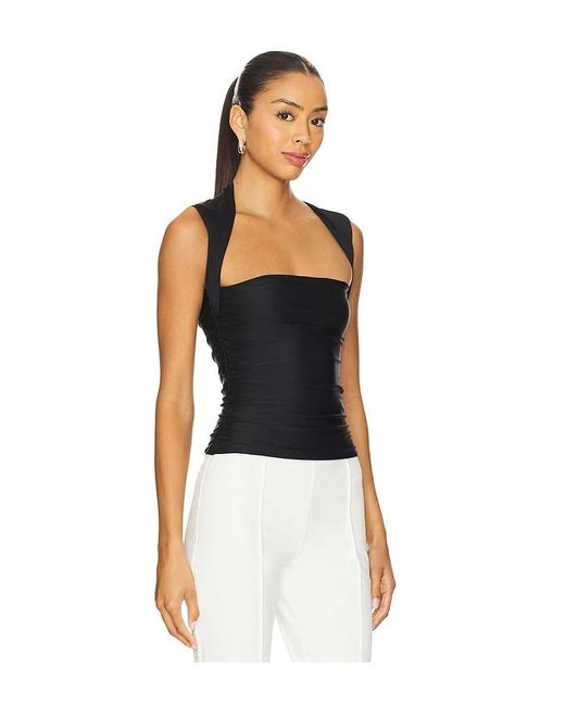 Amanda Uprichard Black X Revolve Short Sleeve Momo Top