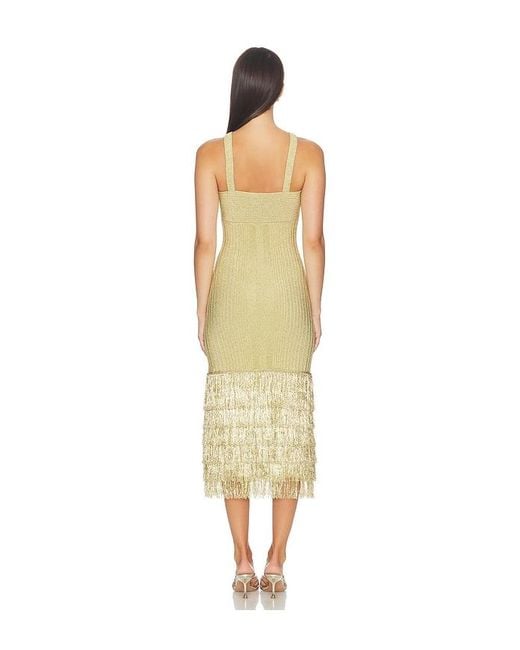 AMUR Metallic Rosalina Knit Midi Dress