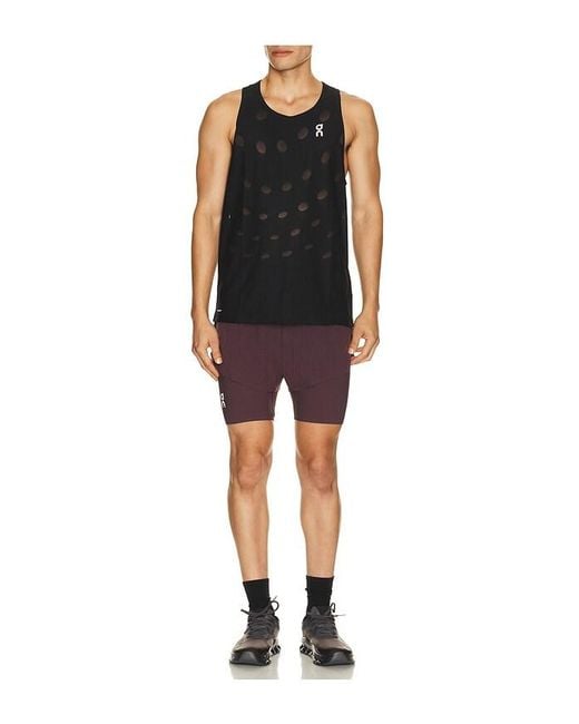On Shoes Red Zero Half Tights for men