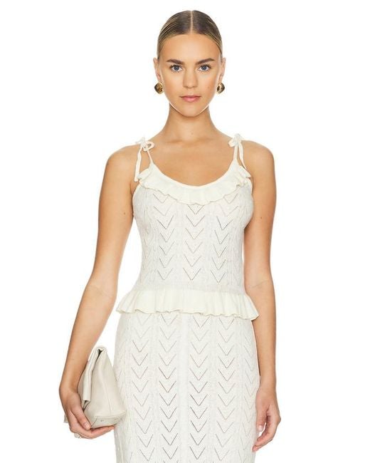 Spell White Lou Lou Knit Cami