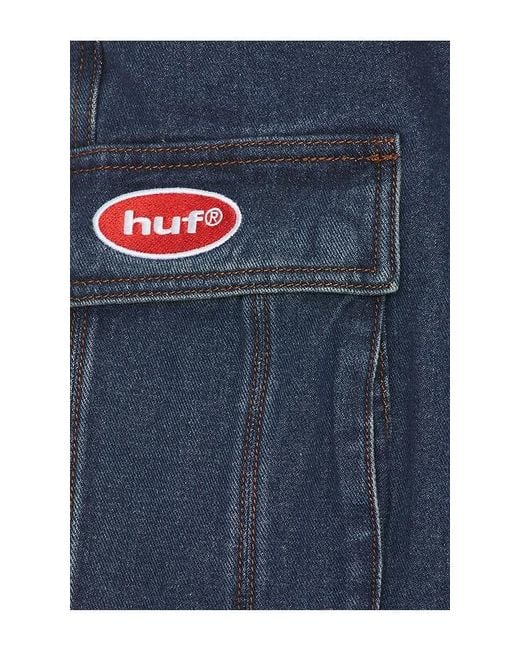 Huf Blue Oval Denim Cargo Short for men