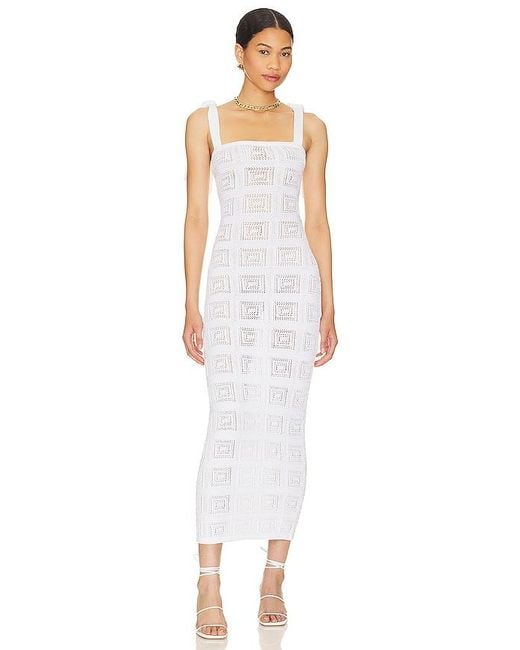 Tularosa White Keani Open Back Dress