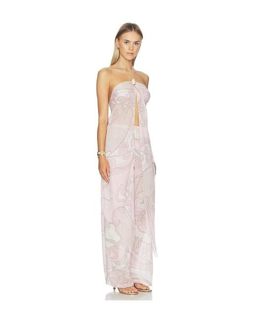 Cin Cin White Coral Moonstone Drape Top