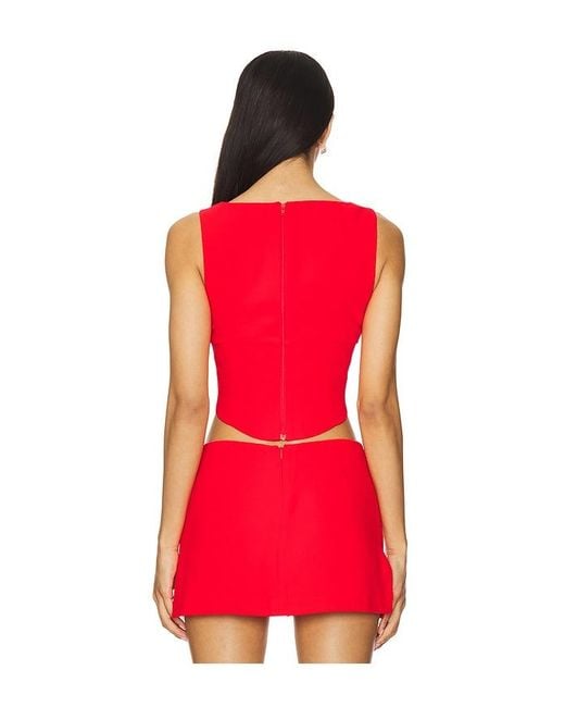 Amanda Uprichard Red Bellini Top