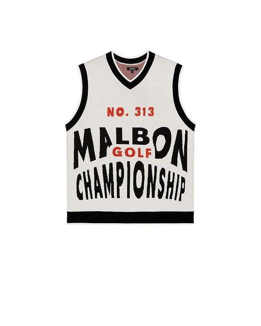 Malbon Golf Black Championship Vest for men