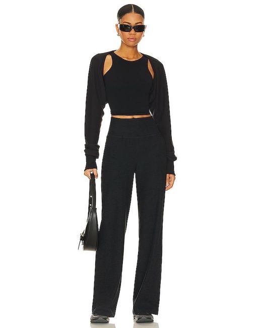 Beyond Yoga Blue Easy Cropped Wide Leg Pant