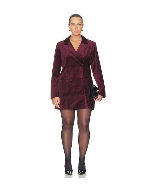 GOOD AMERICAN Red Velvet Exec Dress