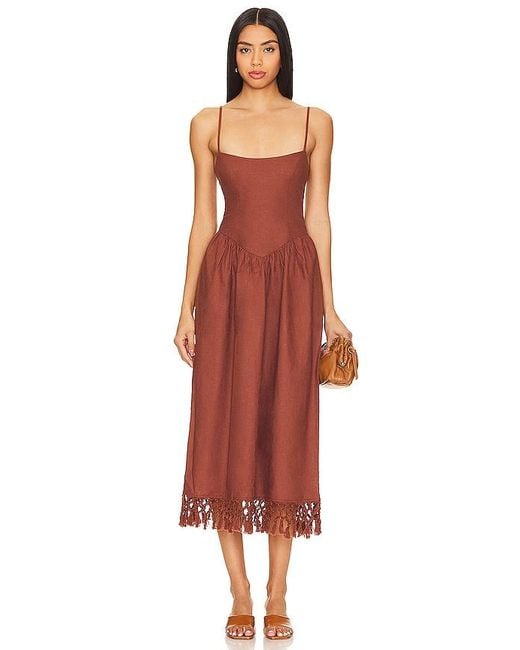 Tularosa Red Lexi Midi Dress
