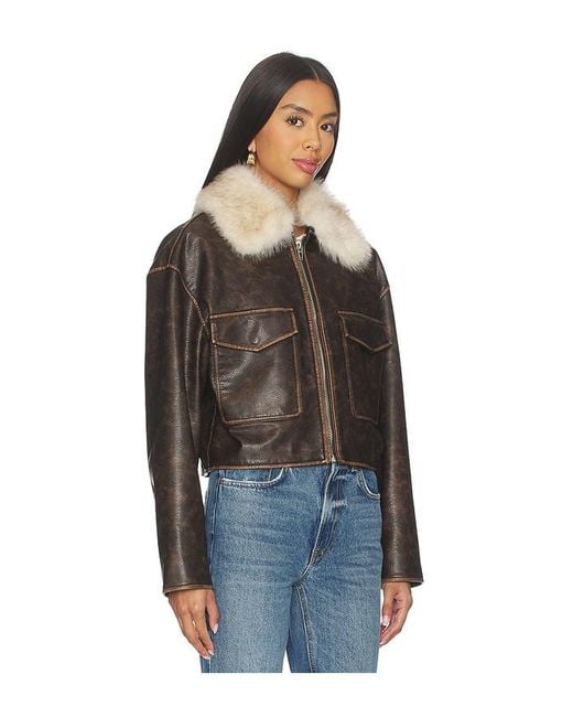 Blank NYC Blue Cropped Bomber