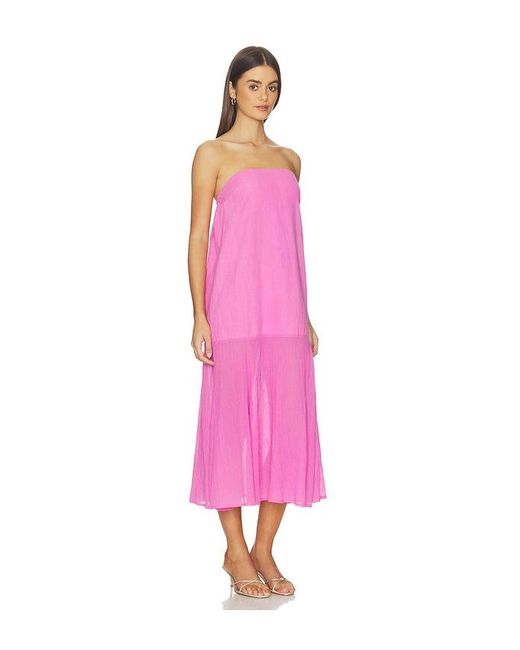 Free People Pink X Free-Est Sabeen Tube Midi Dress