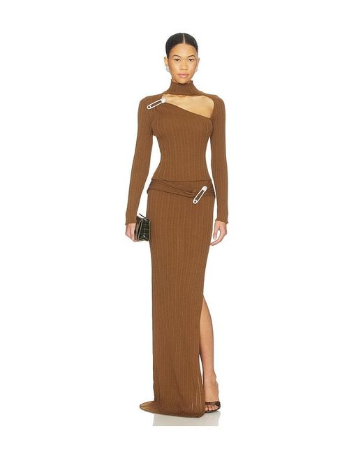 GIUSEPPE DI MORABITO Brown Cutout Top