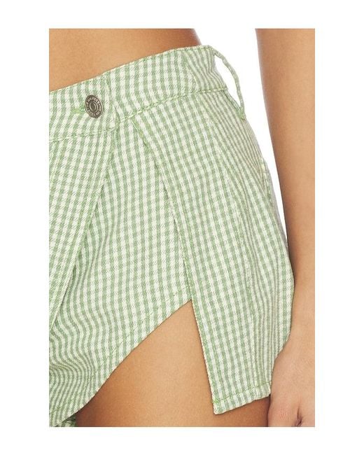Free People Multicolor Georgie Gingham Micro Skort
