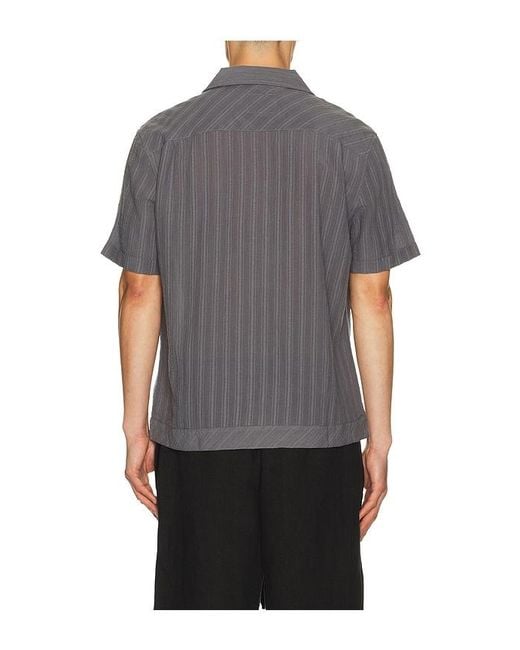 Rails Gray Lemmy Camp Collar Shirt for men