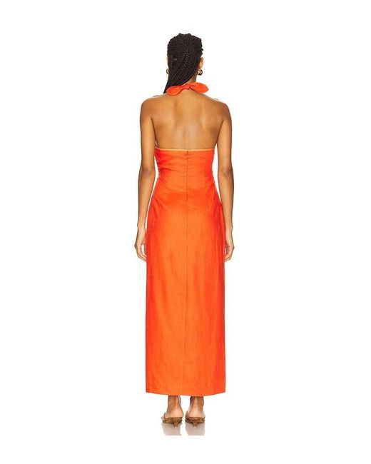 Sir Orange Panettone Twist Midi Dress