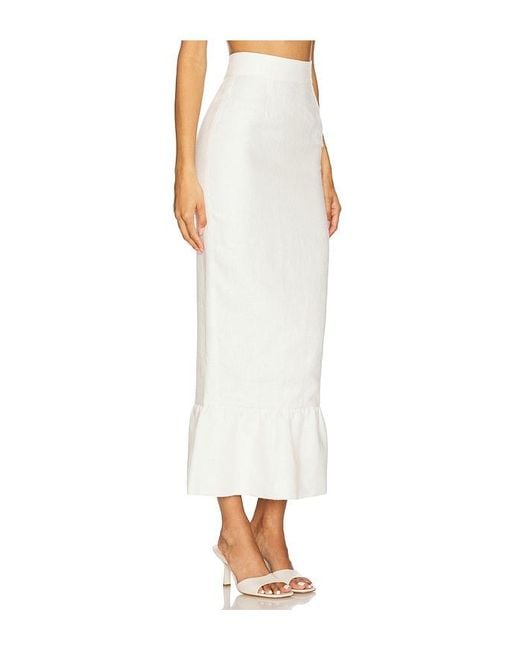 Posse White Matilda Column Skirt