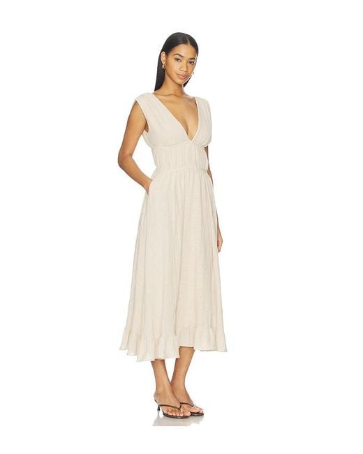 Peixoto White Ava Midi Dress