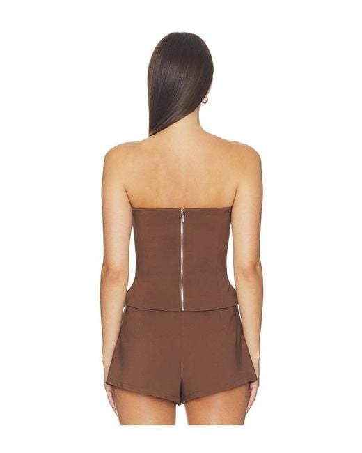 ALL THE WAYS Brown Harlem Strapless Top