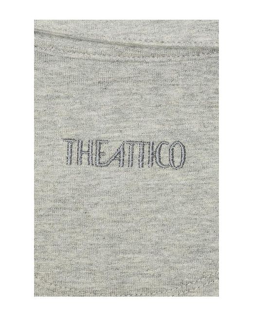 The Attico White Long Sleeve Lapel Top