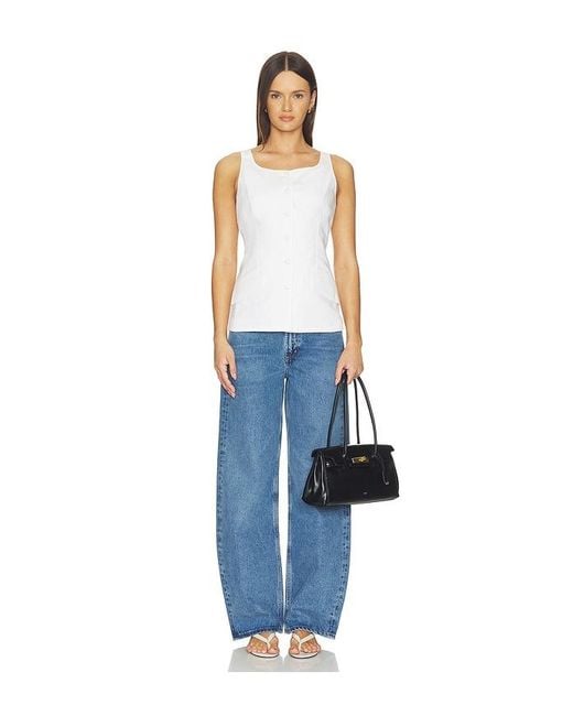 Rag & Bone White Lola Linen Boatneck Vest