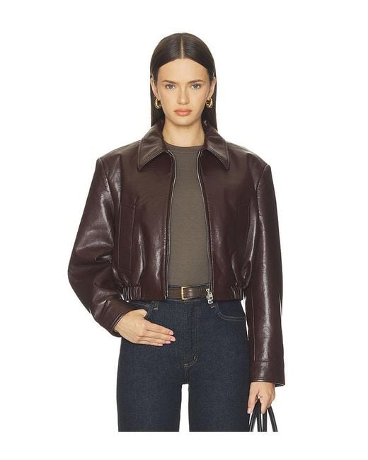 Agolde Brown Nahla Cropped Jacket