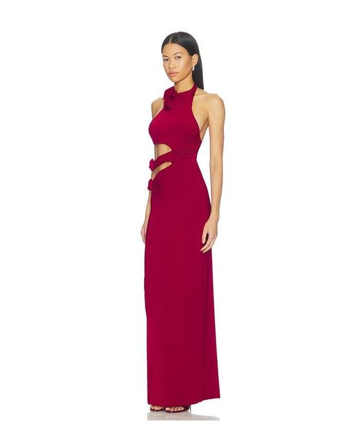 Maygel Coronel Red Tempus Maxi Dress