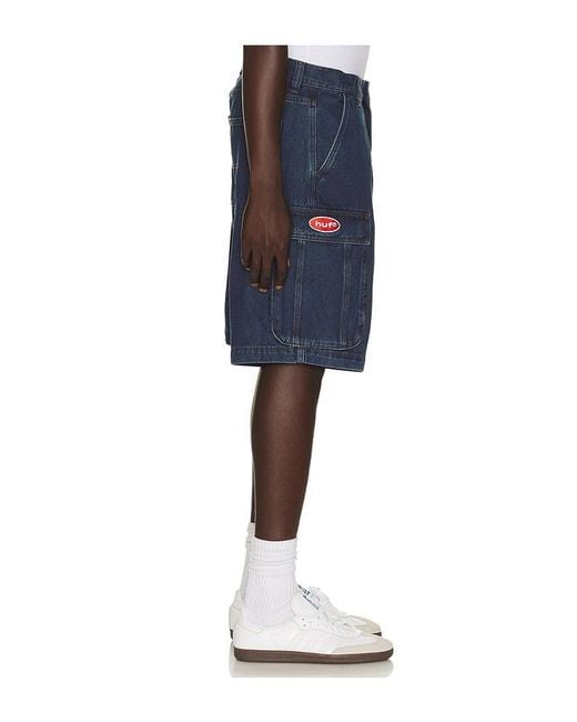 Huf Blue Oval Denim Cargo Short for men
