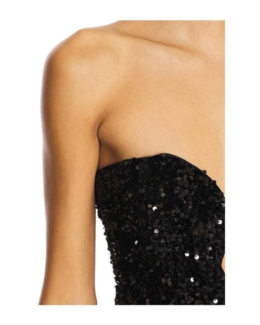 Bardot Black Eleni Velvet Sequin Bustier
