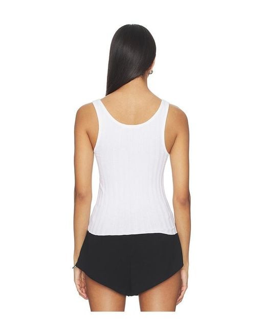 PERFECTWHITETEE White Poorboy Rib Tank Top